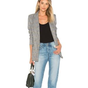 Majorelle Rhea Plaid Blazer in Pewter XS